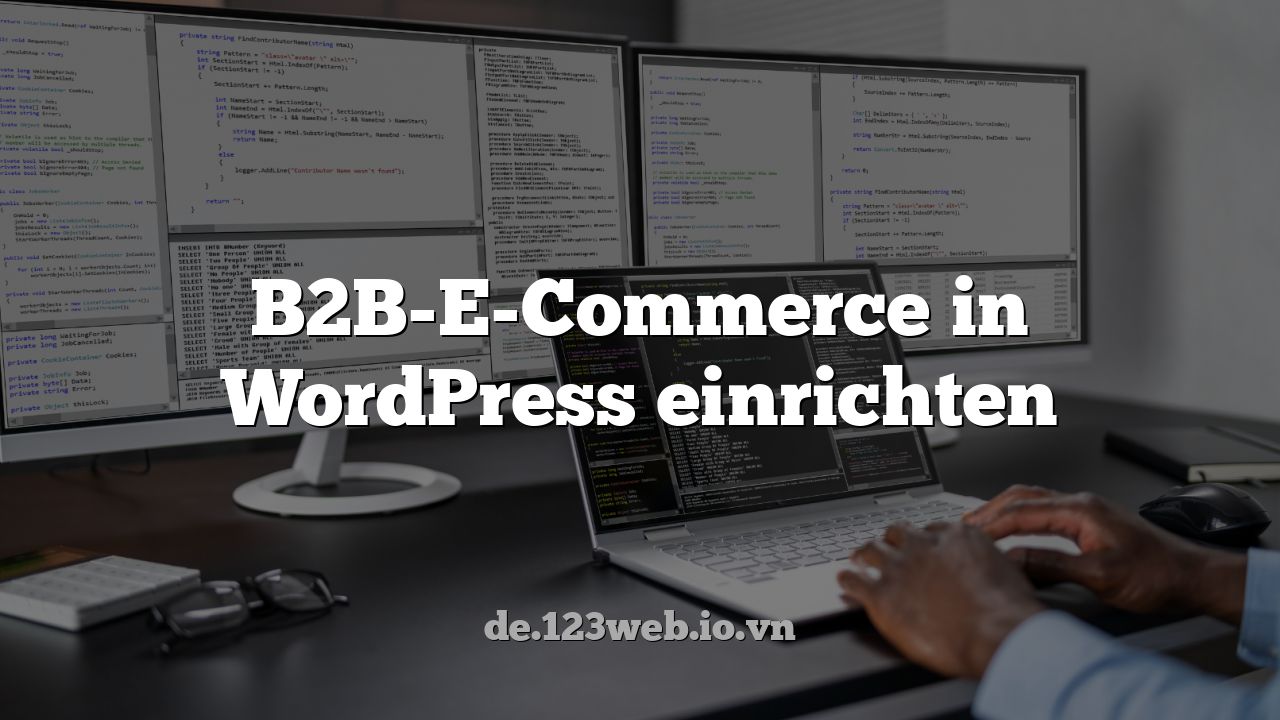 B2B-E-Commerce in WordPress einrichten