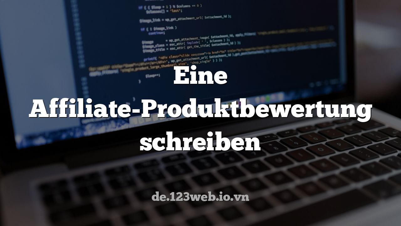 Eine Affiliate-Produktbewertung schreiben