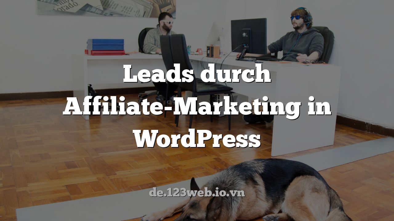 Leads durch Affiliate-Marketing in WordPress