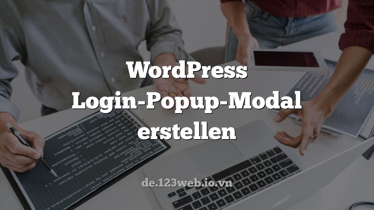 WordPress Login-Popup-Modal erstellen