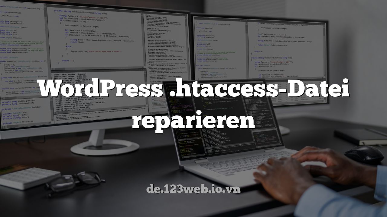 WordPress .htaccess-Datei reparieren