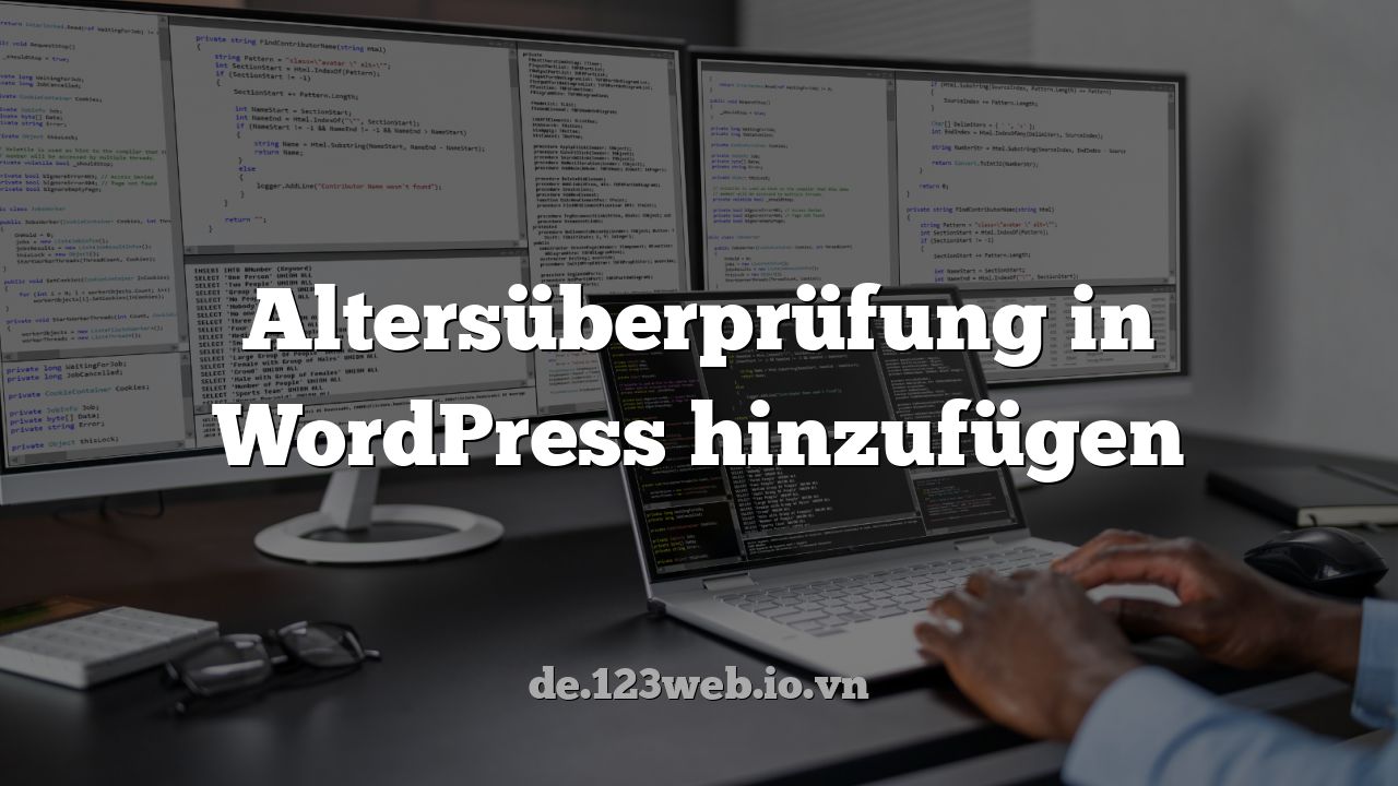 Altersüberprüfung in WordPress hinzufügen