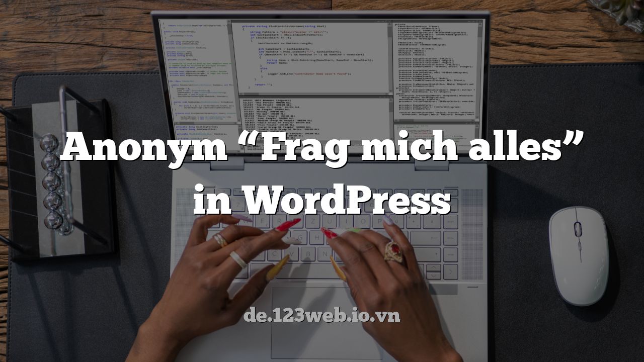 Anonym “Frag mich alles” in WordPress