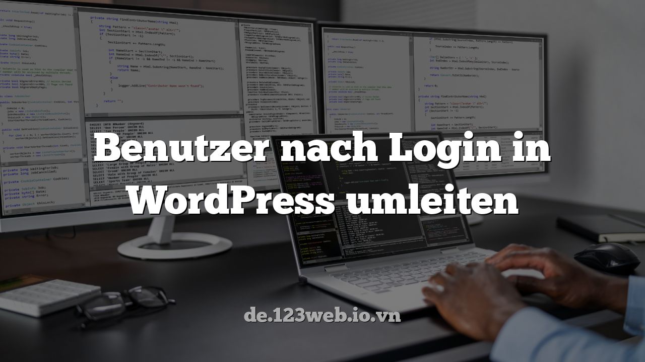 Benutzer nach Login in WordPress umleiten