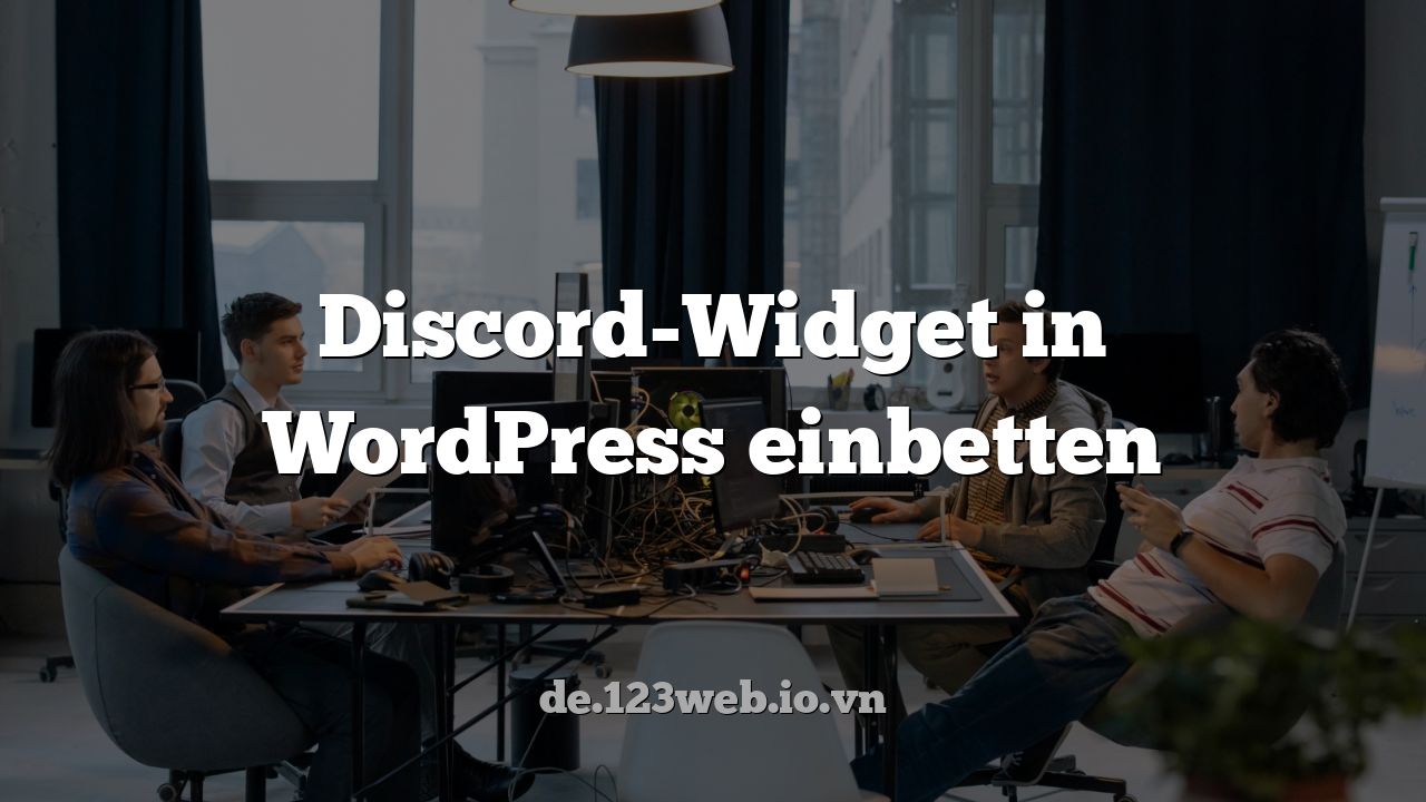 Discord-Widget in WordPress einbetten
