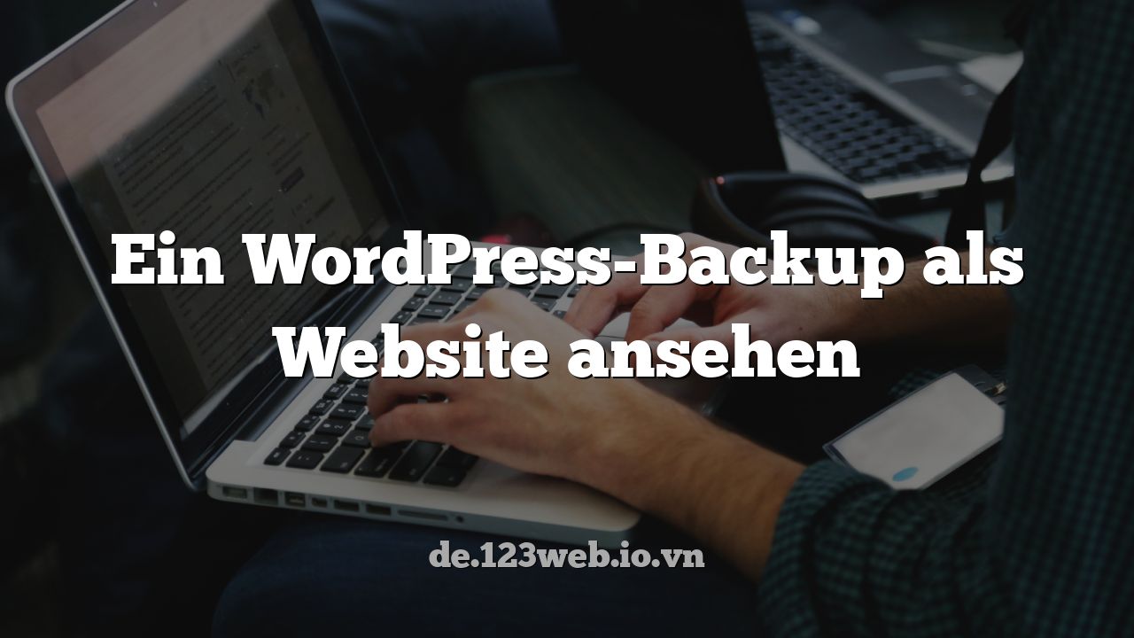 Ein WordPress-Backup als Website ansehen