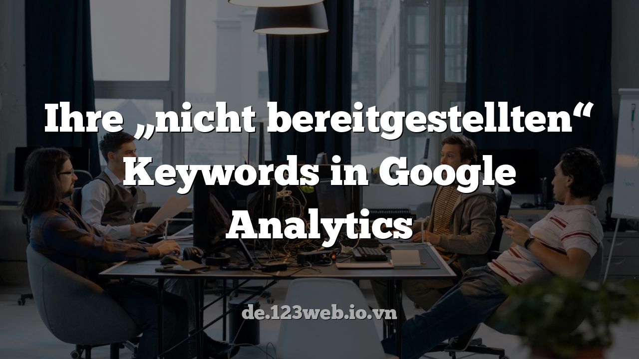 Ihre „nicht bereitgestellten“ Keywords in Google Analytics