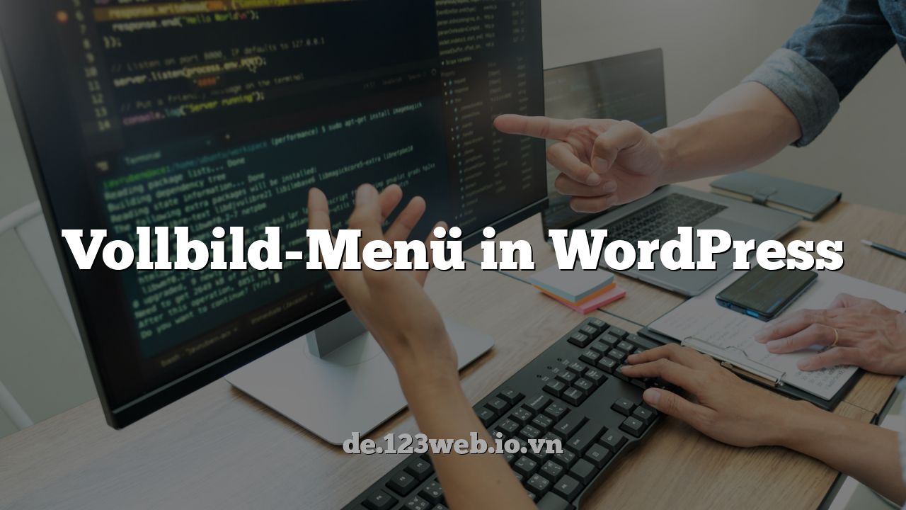 Vollbild-Menü in WordPress