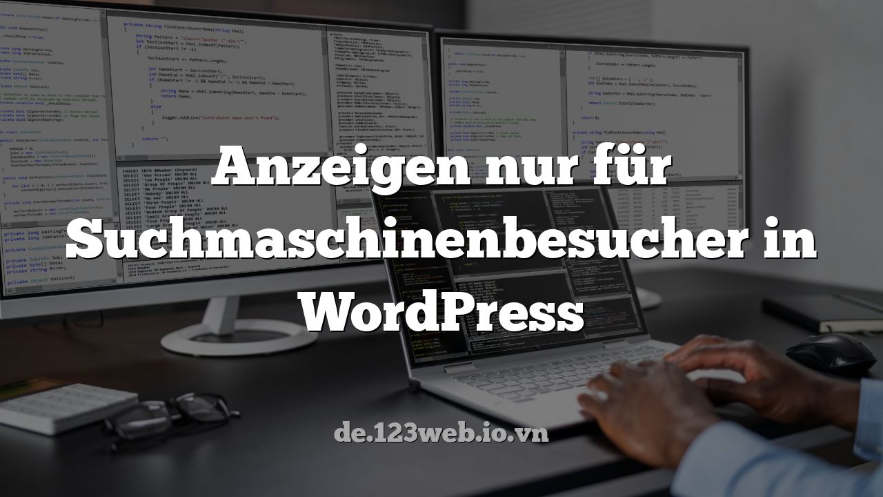 Anzeigen nur für Suchmaschinenbesucher in WordPress
