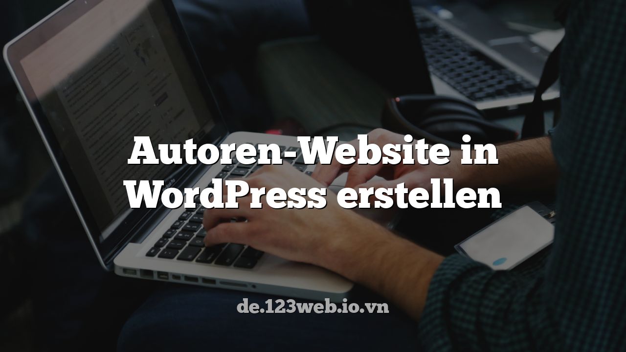 Autoren-Website in WordPress erstellen