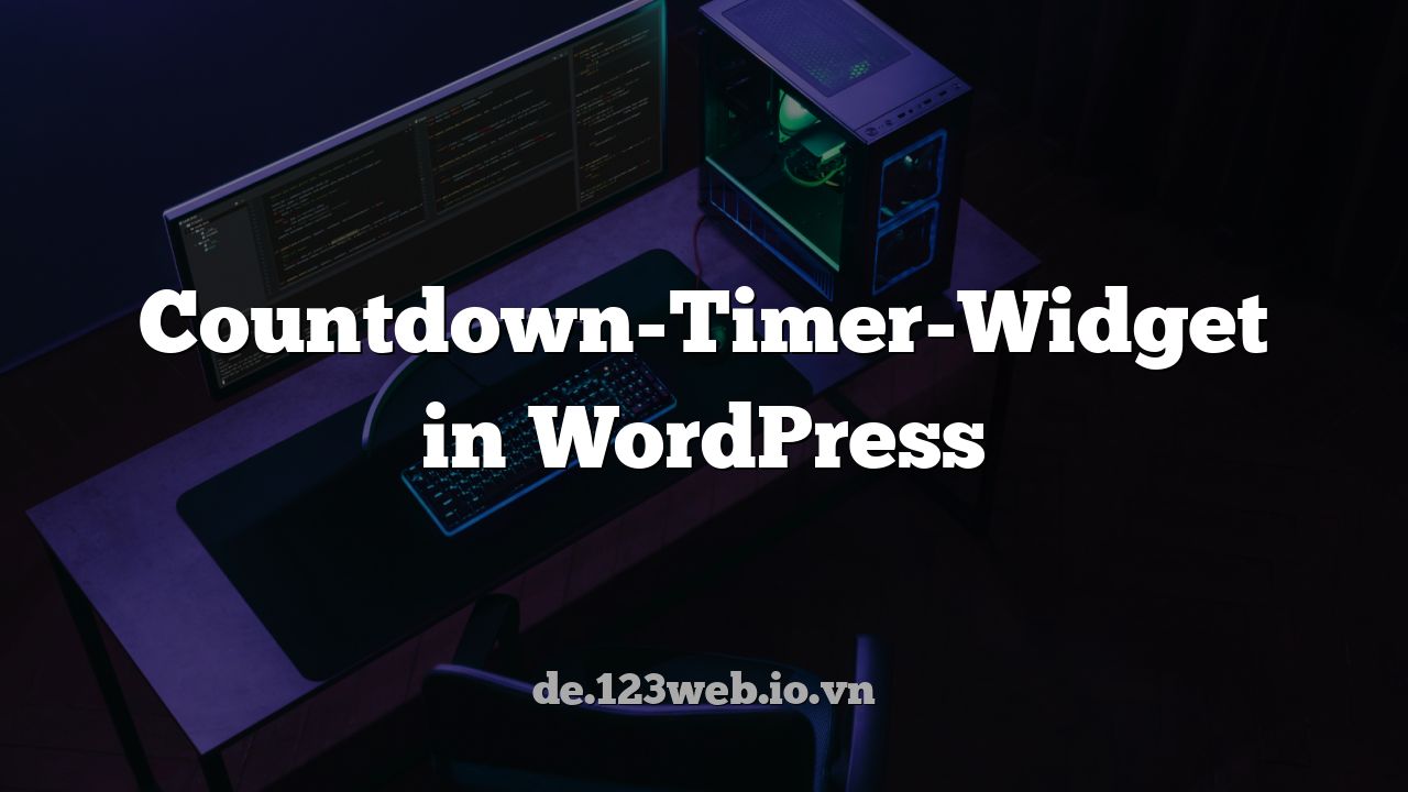 Countdown-Timer-Widget in WordPress