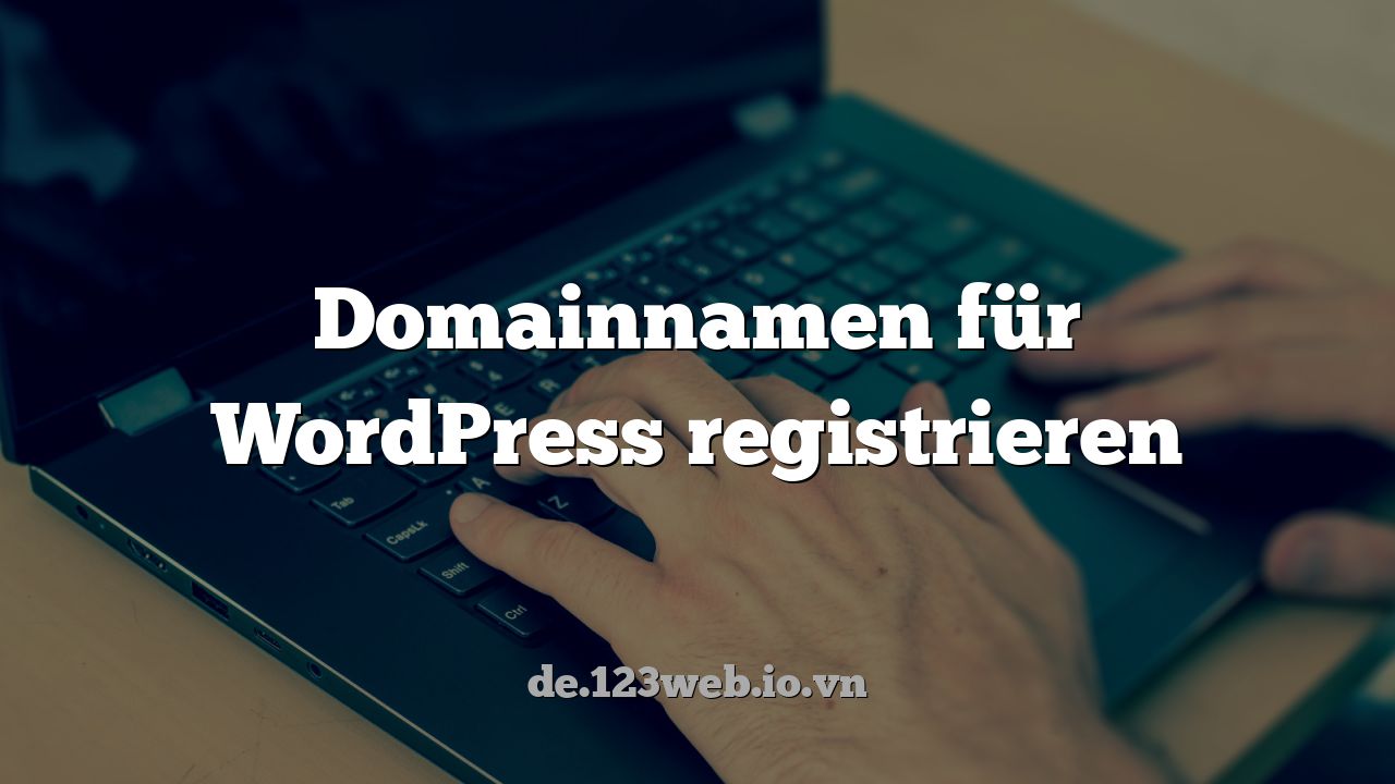 Domainnamen für WordPress registrieren