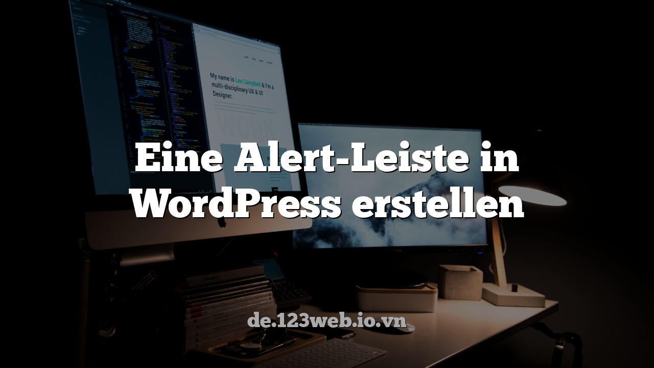 Eine Alert-Leiste in WordPress erstellen
