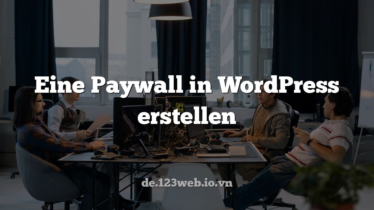 Eine Paywall in WordPress erstellen