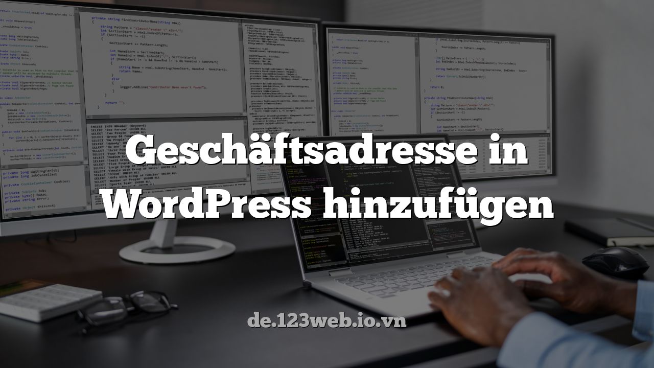 Geschäftsadresse in WordPress hinzufügen
