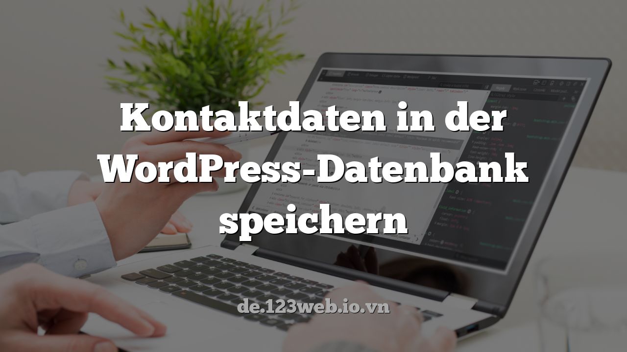 Kontaktdaten in der WordPress-Datenbank speichern