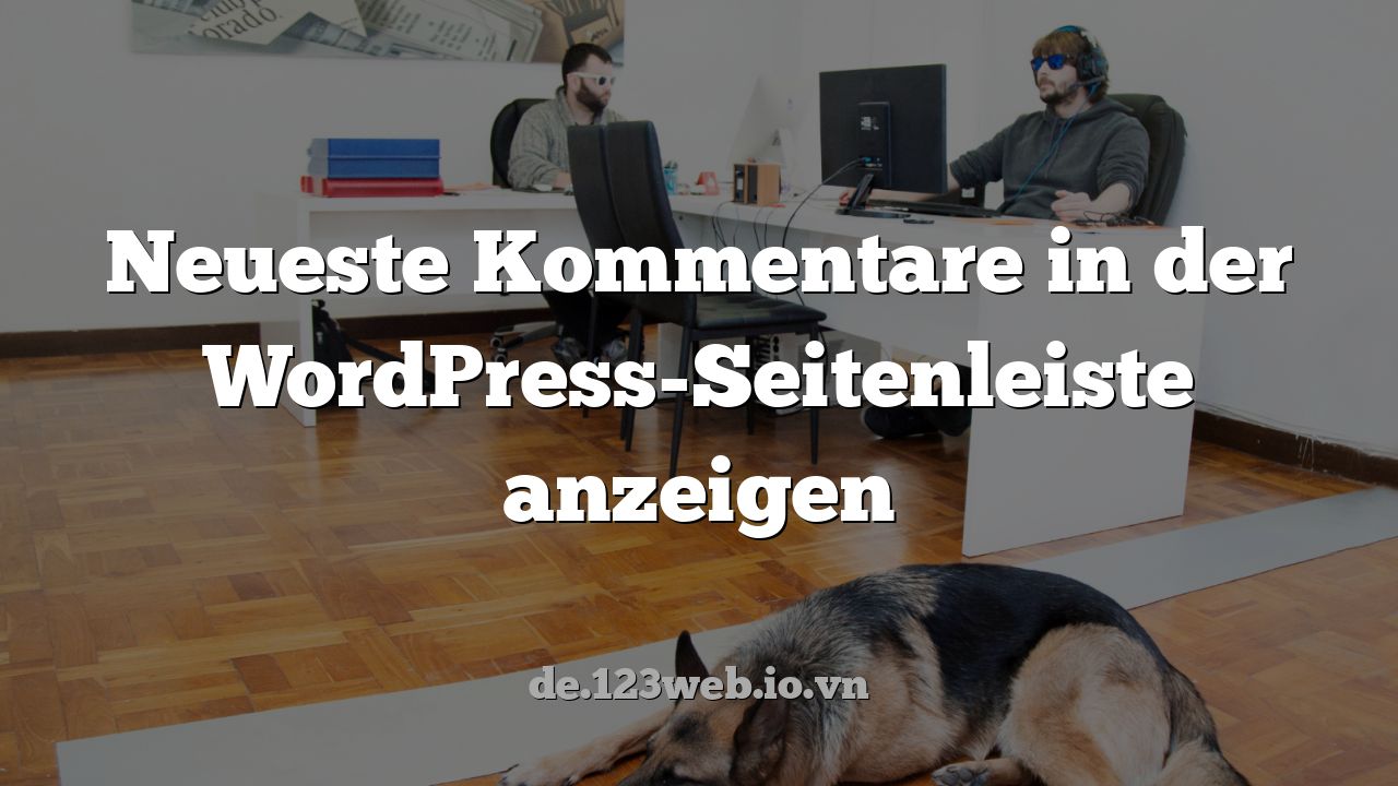 Neueste Kommentare in der WordPress-Seitenleiste anzeigen