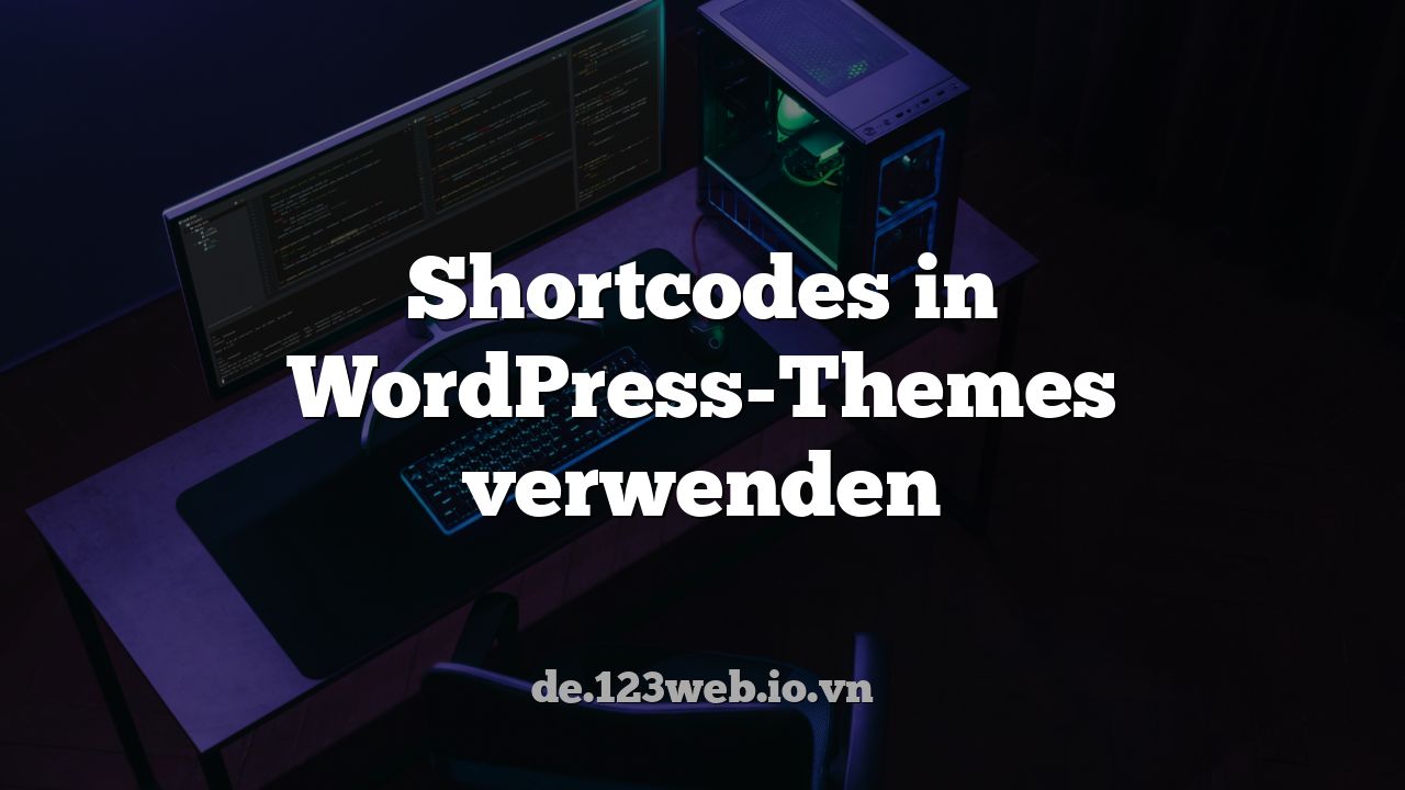 Shortcodes in WordPress-Themes verwenden