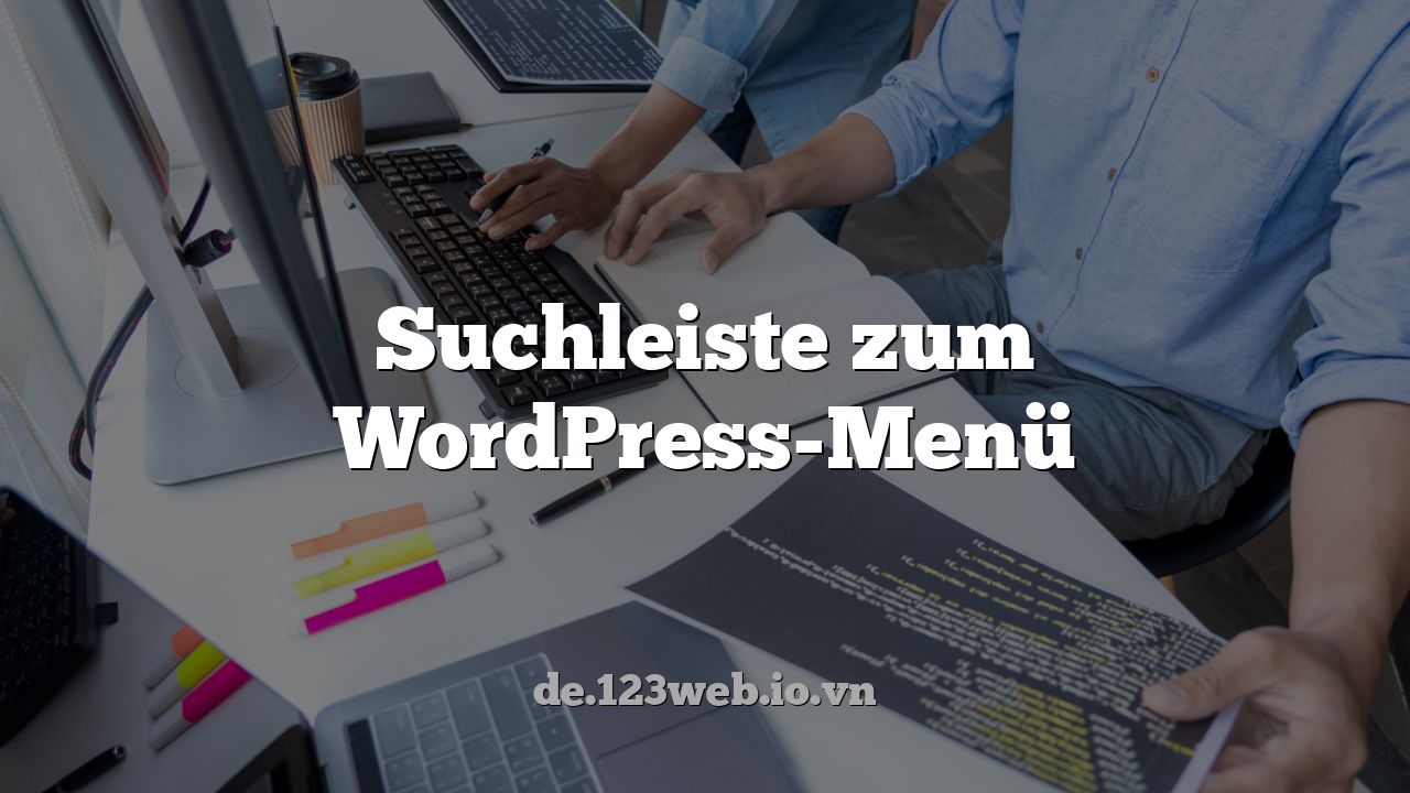 Suchleiste zum WordPress-Menü