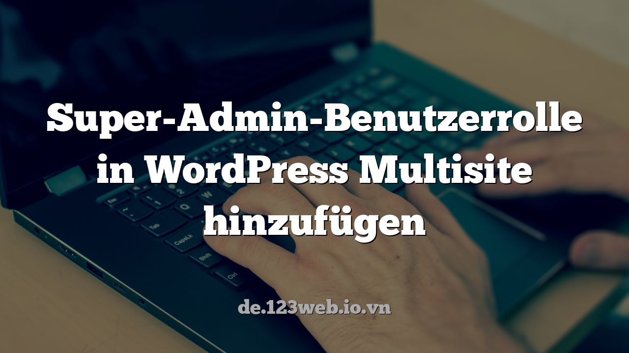Super-Admin-Benutzerrolle in WordPress Multisite hinzufügen