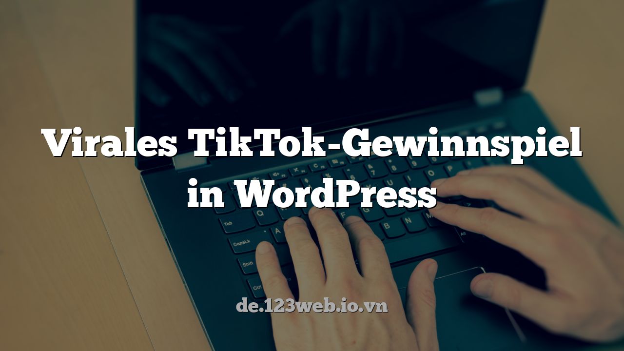 Virales TikTok-Gewinnspiel in WordPress