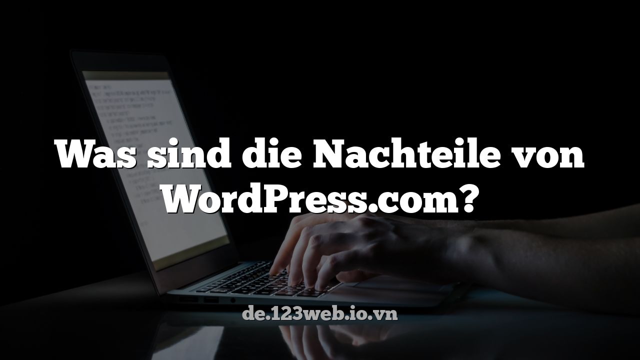Was sind die Nachteile von WordPress.com?