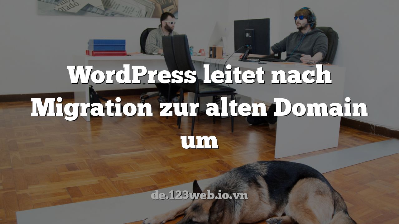 WordPress leitet nach Migration zur alten Domain um