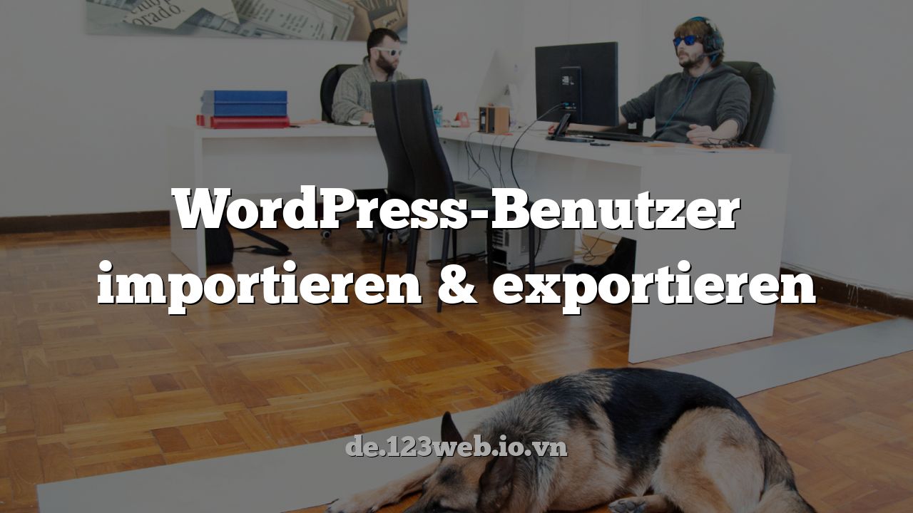 WordPress-Benutzer importieren & exportieren