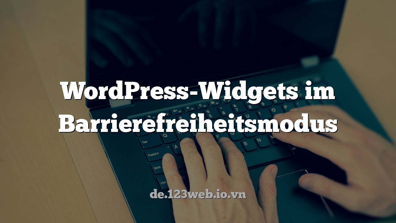 WordPress-Widgets im Barrierefreiheitsmodus