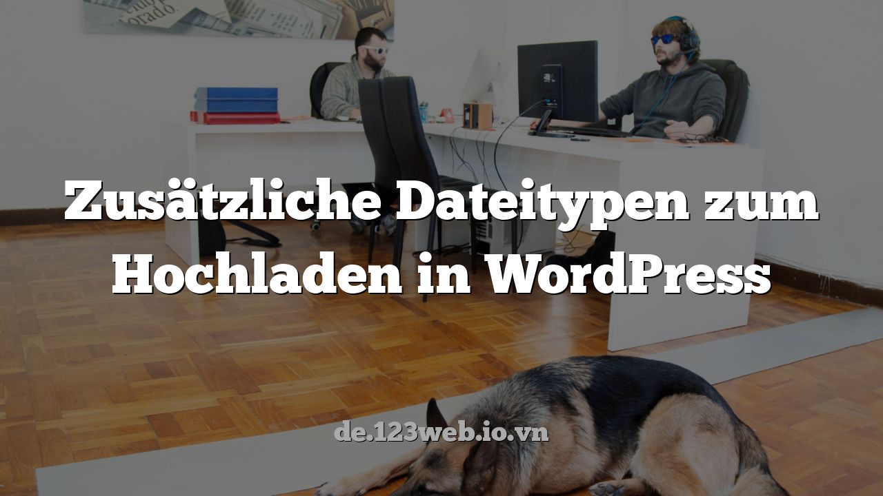 Zusätzliche Dateitypen zum Hochladen in WordPress