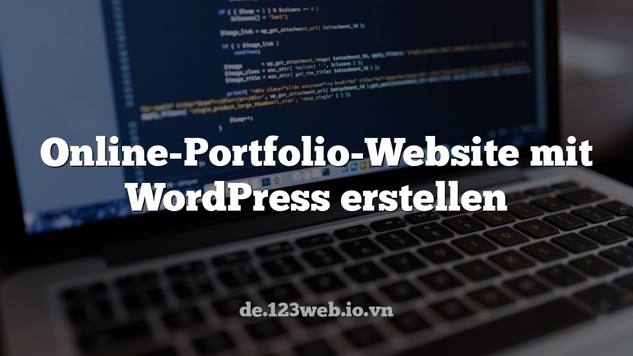 Online-Portfolio-Website mit WordPress erstellen