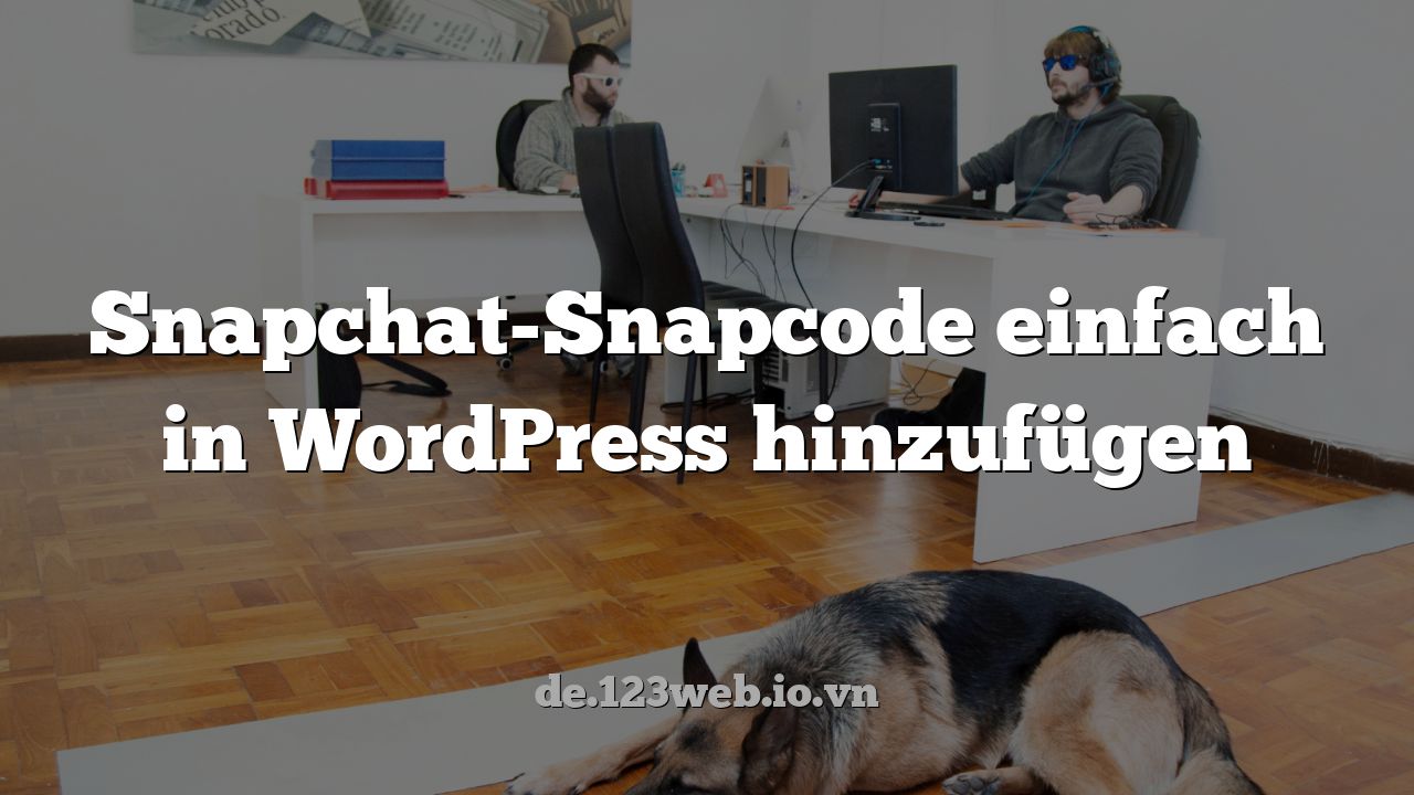 Snapchat-Snapcode einfach in WordPress hinzufügen