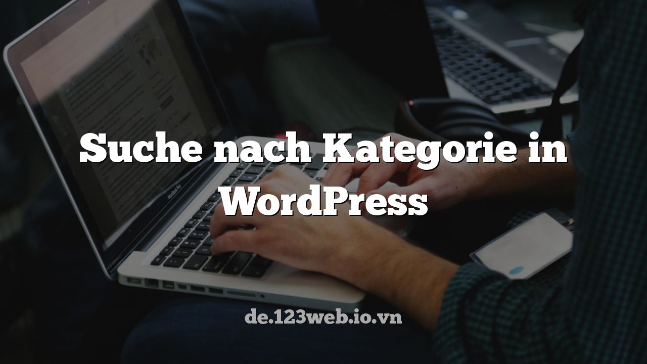 Suche nach Kategorie in WordPress