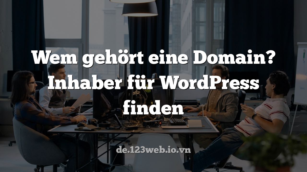 Wem gehört eine Domain? Inhaber für WordPress finden