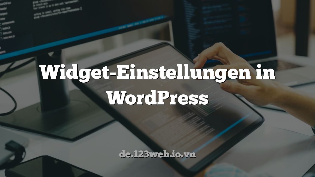 Widget-Einstellungen in WordPress