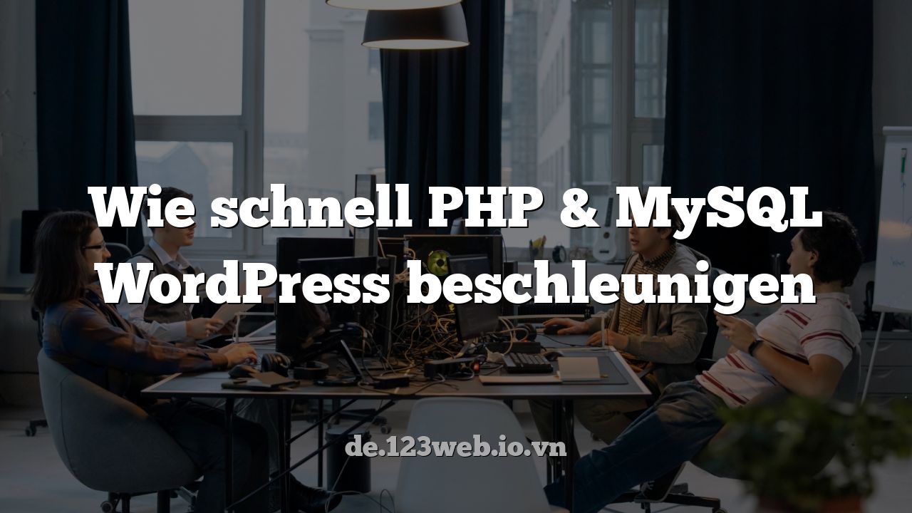 Wie schnell PHP & MySQL WordPress beschleunigen