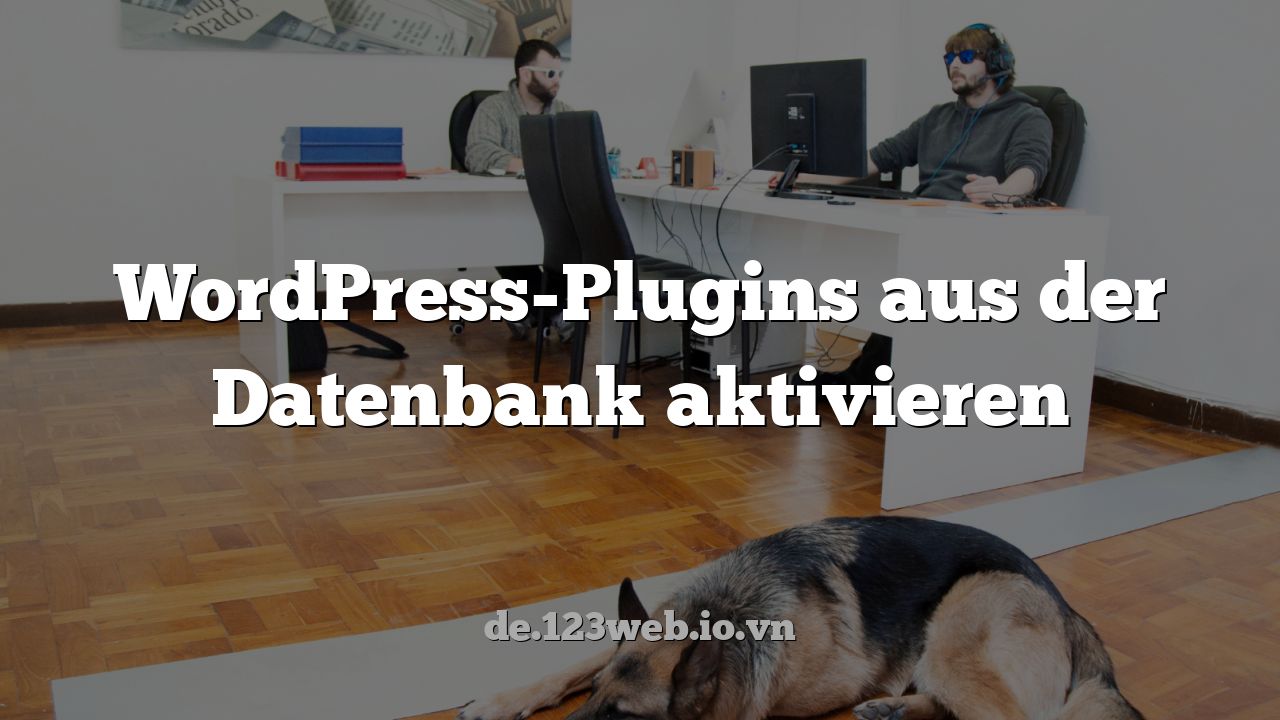 WordPress-Plugins aus der Datenbank aktivieren